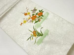 金彩花々模様刺繍名古屋帯
